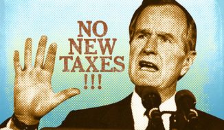 No New Taxes Illustration by Greg Groesch/The Washington Times