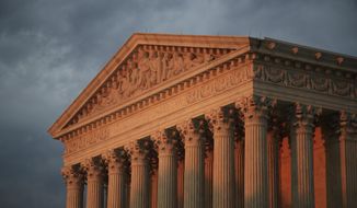 In this Oct. 4, 2018, file photo, the U.S. Supreme Court is seen at sunset in Washington. (AP Photo/Manuel Balce Ceneta)