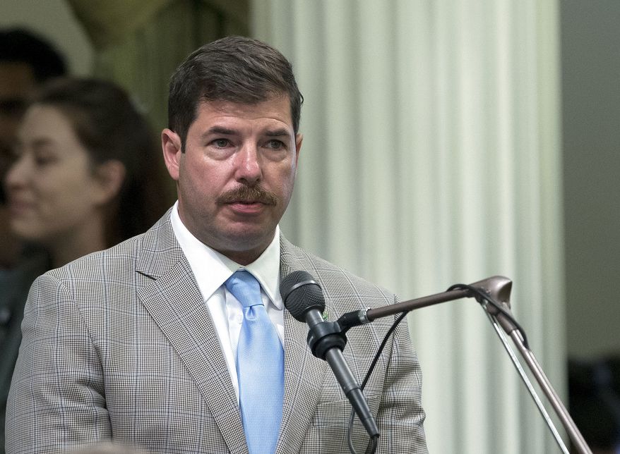 In this Aug. 15, 2016 photo, Assemblyman Joaquin Arambula, D-Kingsburg, speaks at the Capitol, Monday, in Sacramento, Calif. (AP Photo/Rich Pedroncelli)
