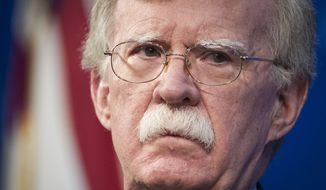 National Security Advisor John Bolton unveils the Trump Administration&#x27;s Africa Strategy at the Heritage Foundation in Washington, Thursday, Dec. 13, 2018. (AP Photo/Cliff Owen)