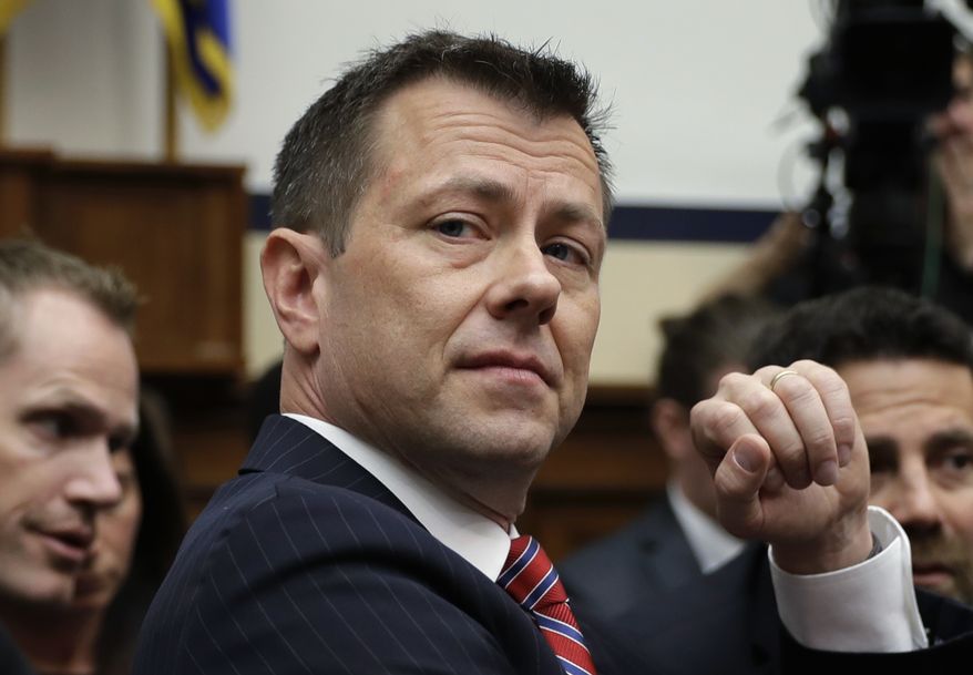 FBI agent Peter Strzok made a reference to an &quot;insurance policy&quot; in a message to his paramour, signaling it was to be used not to harm Donald Trump&#x27;s campaign, but rather in case he won the presidency. (Associated Press/File)
