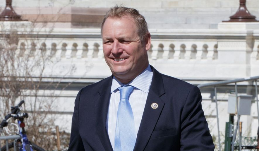Rep. Jeff Denham, who lost his re-election bid, and has his calls to his D.C. office automatically forwarded to his office Modesto, California Departing representatives have been moved out of their offices and assigned to space in cubicles in the basement of an office building, adding to the difficulty of reaching them. (AP Photo/J. Scott Applewhite)