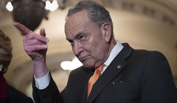 &quot;Let me be clear. The Republican offer today would not pass either chamber,&quot; said Senate Minority Leader Charles E. Schumer, New York Democrat. (Associated Press)