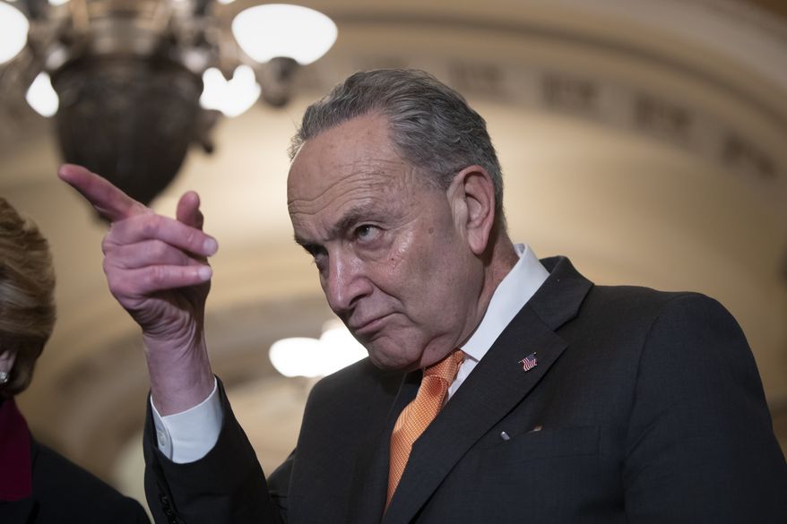 "Let me be clear. The Republican offer today would not pass either chamber," said Senate Minority Leader Charles E. Schumer, New York Democrat. (Associated Press)