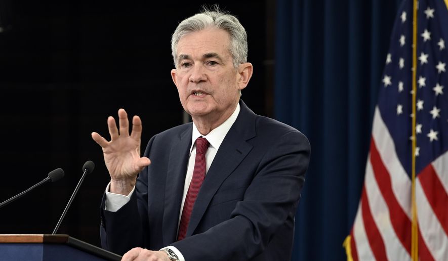 Federal Reserve Chairman Jerome Powell speak at a news conference in Washington, Wednesday, Dec. 19, 2018. The Federal Reserve is raising its key interest rate for the fourth time this year to reflect the U.S. economy&#x27;s continued strength but signaling that it expects to slow hikes next year. (AP Photo/Susan Walsh)