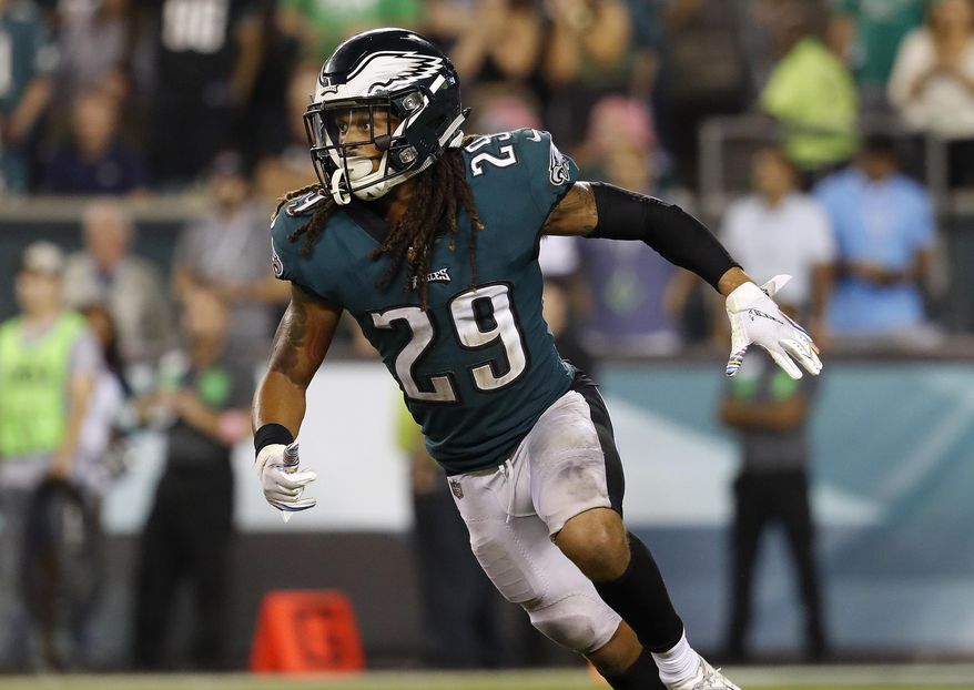 FILE - In this Oct. 7, 2018 file photo Philadelphia Eagles cornerback Avonte Maddox during an NFL football game against the Minnesota Vikings in Philadelphia. Maddox has turned into a do-it-all defensive back in a secondary decimated by injuries. The rookie fourth-round pick began the season as Philadelphia's fifth cornerback, but has become one of the team's most valuable defensive players. (Winslow Townson/AP Images for Panini)