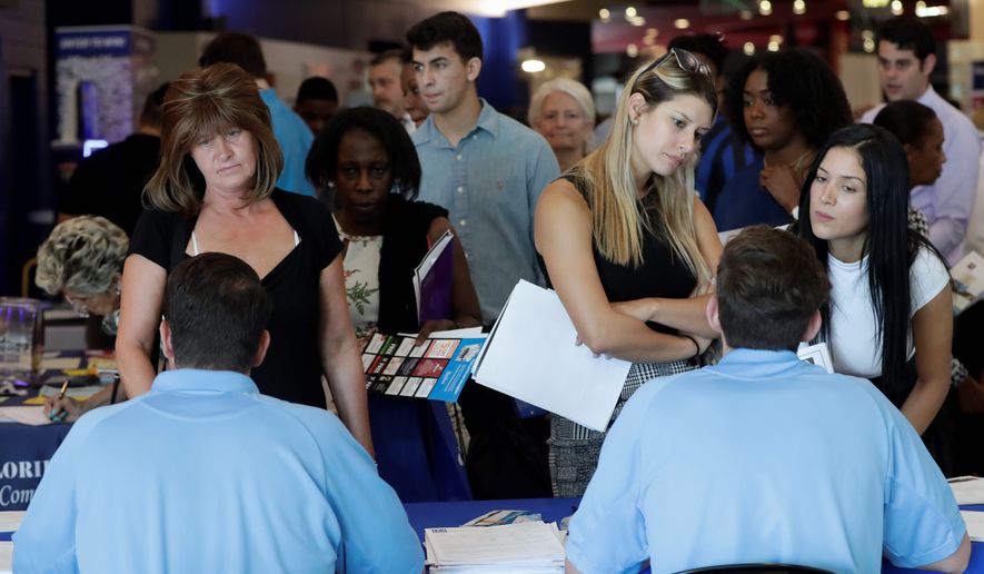 The Bureau of Labor Statistics says this is the first year it has recorded more job openings than unemployed people seeking work. (Associated Press/File)