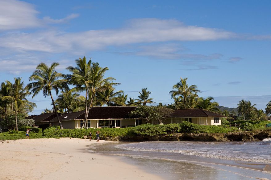 Christmas past: A photo taken Dec. 14, 2008, shows the vacation home where President Obama stayed during his holiday in Hawaii. (Associated Press)