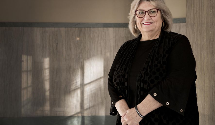 Portrait of Ellen Fabian Brokofsky, who has worked in probation for 43 years and has led it since 2005, is retiring at the end of the month seen here on Wednesday, Dec. 5, 2018, at the Nebraska State Capitol. (Francis Gardler/Lincoln Journal Star via AP)