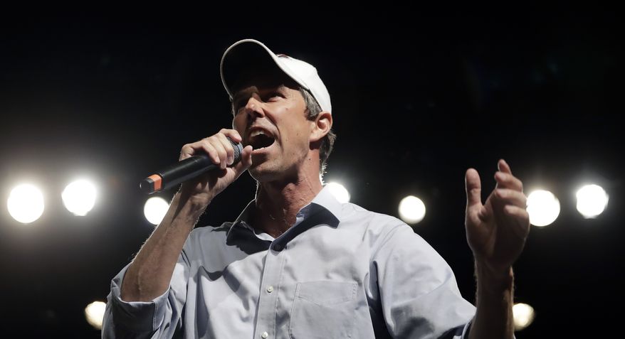 In this Nov. 5, 2018, file photo, Rep. Beto O&#39;Rourke, D-El Paso, the 2018 Democratic candidate for U.S. Senate in Texas, speaks during a campaign rally in El Paso, Texas. Southern politics was a one-party affair for a long time. But now its a mixed bag with battlegrounds emerging in states with growing metro areas where white voters are more willing to back Democrats. (AP Photo/Eric Gay, File)