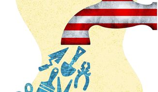 Illustration on a job rich U.S. economy by Greg Groesch/The Washington Times