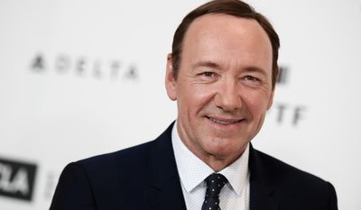 Kevin Spacey arrives at the 4th Annual Reel Stories, Real Lives Benefit held at Milk Studios on Saturday, April 25, 2015, in Los Angeles (Photo by Richard Shotwell/Invision/AP) ** FILE **