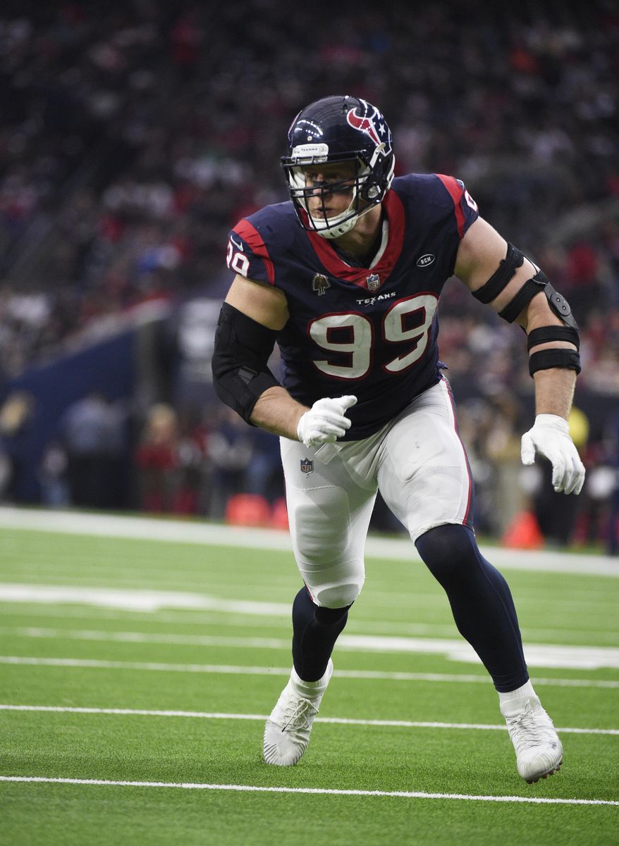 during the second half of an NFL football game, Sunday, Dec. 30, 2018, in Houston. (AP Photo/Eric Christian Smith)