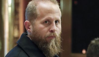 In this Nov. 15, 2016 file photo, Brad Parscale, who was the Trump campaign&#39;s digital director, waits for an elevator at Trump Tower in New York.  (AP Photo/Carolyn Kaster)