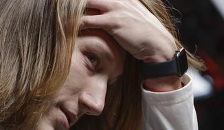 Clemson&#39;s Trevor Lawrence answers questions during media day for the NCAA college football playoff championship game Saturday, Jan. 5, 2019, in Santa Clara, Calif. (AP Photo/David J. Phillip)