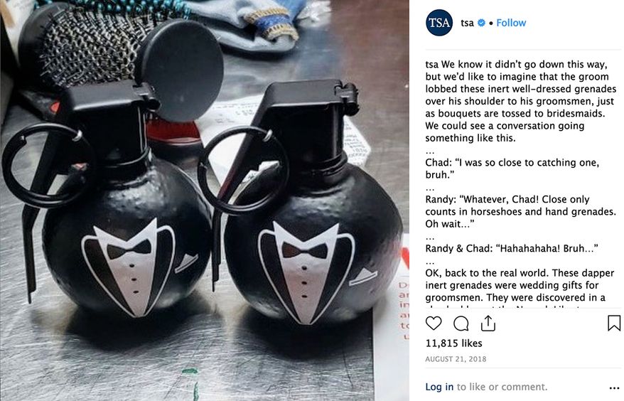 Inert tuxedo grenades