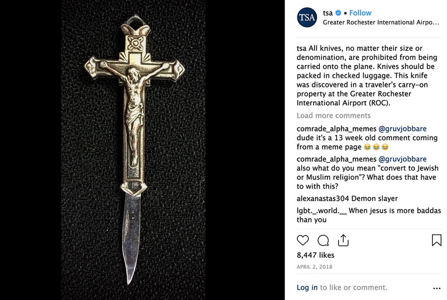 Cross knife