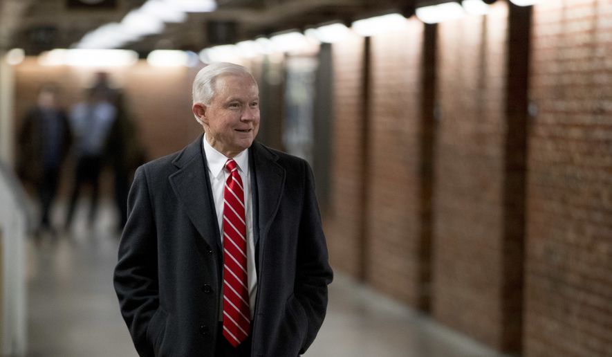 Former Attorney General Jeff Sessions walks on Capitol Hill in Washington, Wednesday, Jan. 9, 2019, after getting a haircut. (AP Photo/Andrew Harnik) **FILE**