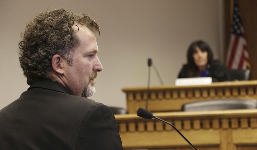 FILE - In this Feb. 5, 2015 file photo, Sen. Kevin Ranker, a Democrat from Orcas Island, listens during a hearing in Olympia, Wash. The lawmaker who is the subject of an investigation into allegations of improper conduct has stepped down from his leadership positions on two Senate committees. Senate Democratic leadership announced Wednesday, Jan. 9, 2019, that they were reconfiguring committees based on Sen. Ranker's decision to step down from his chairmanship of the newly proposed Environment & Tourism Committee. (AP Photo/Rachel La Corte, File)