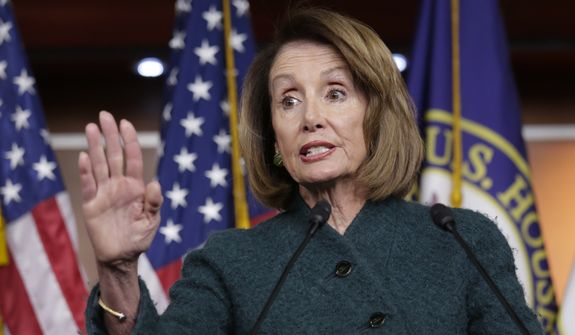House Speaker Nancy Pelosi said Democrats are telling Republicans to &quot;take yes for an answer&quot; by passing the Senate bills approved last year. (Associated Press/File)