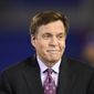 FILE - In this Nov. 10, 2016, file photo, NBC sportscaster Bob Costas appears before an NFL football game between the Baltimore Ravens and the Cleveland Browns, in Baltimore. NBC Sports said Wednesday, Jan. 16, 2019, that Costas parted ways with his longtime employer, providing no further details. (AP Photo/Gail Burton, File) **FILE**