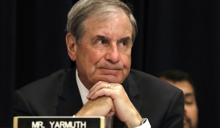 Rep. John Yarmuth, D-Ky., ranking member on the House Budget Committee listens to testimony on Capitol Hill in Washington, Wednesday, May 24, 2017, as Budget Director Mick Mulvaney testified before the committee&#39;s hearing on President Donald Trump&#39;s fiscal 2018 federal budget.  (AP Photo/Jacquelyn Martin) ** FILE **
