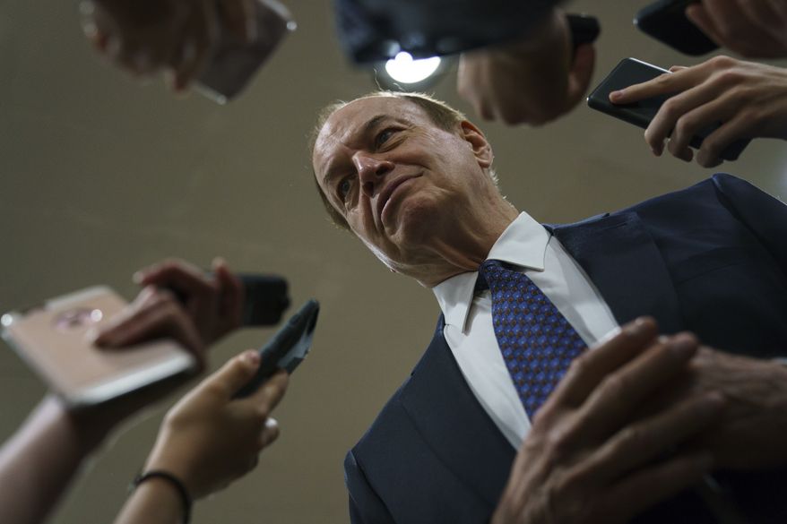 The bill, introduced by Appropriations Committee Chairman Richard Shelby, runs to 1,301 pages. &quot;The president has proposed a serious compromise to end this shutdown,&quot; Mr. Shelby said. &quot;It would not only fund the government and secure the border, but also provide immigration reforms the Democrats have long supported.&quot; (Associated Press)