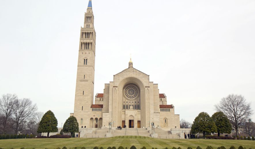 The Basilica of the National Shrine of the Immaculate Conception in Washington, Saturday, Feb. 20, 2016.  (AP Photo/Pablo Martinez Monsivais) **FILE**