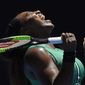 United States&#39; Serena Williams reacts after losing a point to Karolina Pliskova of the Czech Republic during their quarterfinal match at the Australian Open tennis championships in Melbourne, Australia, Wednesday, Jan. 23, 2019. (AP Photo/Andy Brownbill)