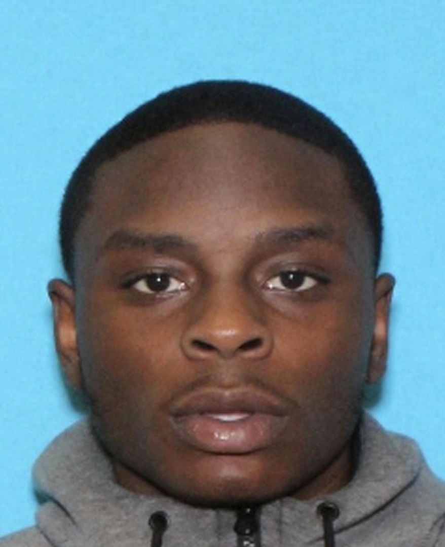 This undated photo provided by the Orland Park Police Department shows Jakharr Williams. Williams, wanted in connection with the shooting death of an 18-year-old at a suburban Chicago mall, was arrested Wednesday, Jan. 23, 2019, without incident. He was wanted in connection with Monday's fatal shooting of Javon Britten of Richton Park. (AP Photo/Orland Park Police Department)