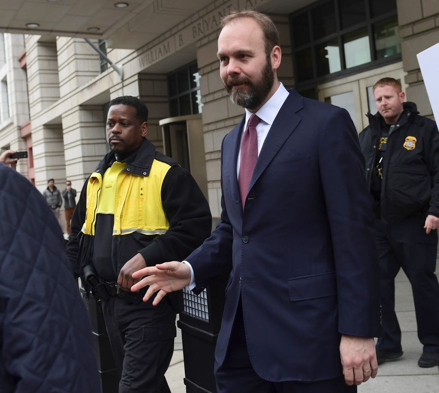 Rick Gates confessed to embezzling from Paul Manafort to fund an extramarital affair. (Associated Press/File)