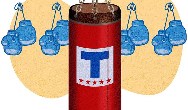 Political Punching Bag Illustration by Greg Groesch/The Washington Times