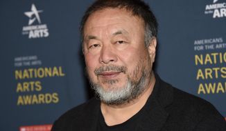 FILE - In this Oct. 22, 2018 file photo, Ai Weiwei attends the 2018 National Art Awards, hosted by Americans for the Arts, at Cipriani 42nd Street in New York. Weiwei says China&#39;s arrests of two Canadians who have been detained in apparent retaliation for the arrest of a top Chinese Huawei executive is unsurprising because disappearances and forced detentions without due process are common in China. The frequent government critic issued a statement Wednesday, Jan. 30, 2019, in response to tensions between Canada and China ahead of his exhibition at Toronto&#39;s Gardiner Museum next month. (Photo by Evan Agostini/Invision/AP, File)