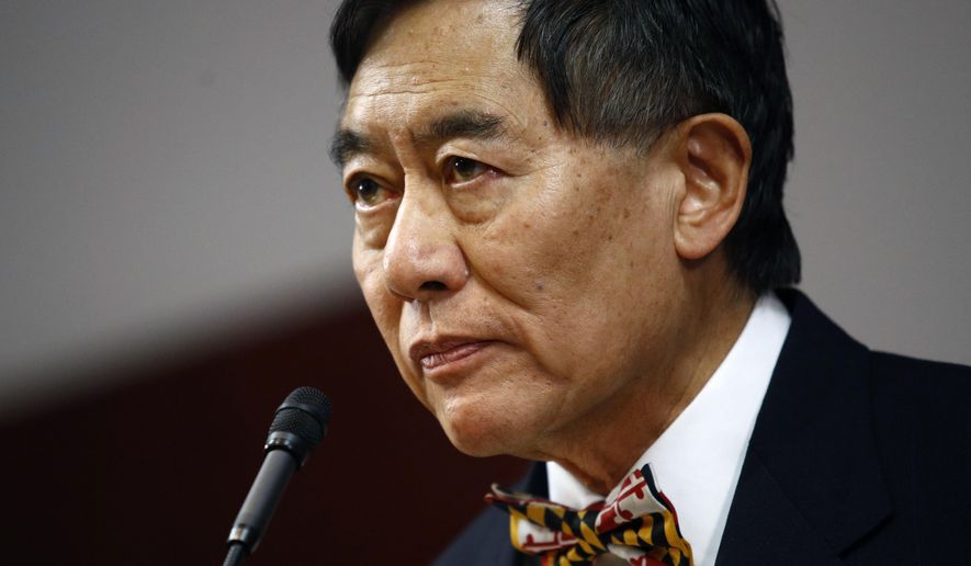 University of Maryland President Wallace Loh is shown in this Oct. 30, 2018 file photo. (AP Photo/Patrick Semansky, File) ** FILE **