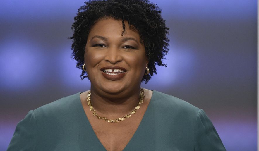 In this May 20, 2018, file photo, then-Georgia Democratic gubernatorial candidate Stacey Abrams participates in a debate in Atlanta. (AP Photo/John Amis, File)