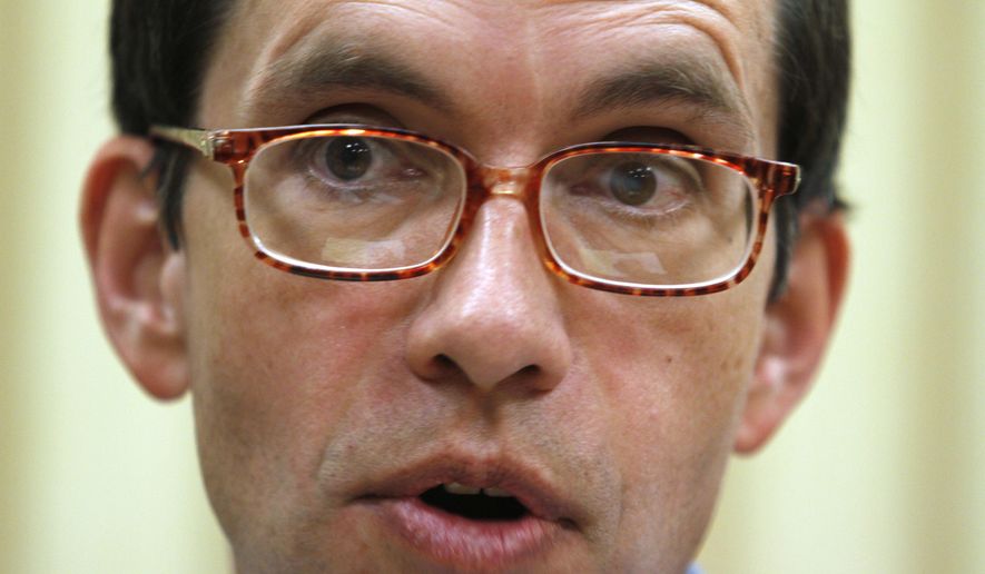 FILE - In this March 9, 2011 file photo, Jens Soering speaks during an interview at the Buckingham Correctional Center in Dillwyn, Va. For the 14th time, Virginia officials have rejected a parole bid from a Soering, a German diplomat’s son serving life in prison for the 1985 killings of his ex-girlfriend’s parents. Soering initially confessed to killing Nancy and Derek Haysom, but later recanted, saying he was covering for Elizabeth Haysom. (AP Photo/Steve Helber, File)