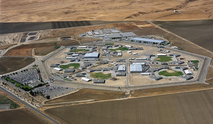 FILE - This undated file photo released by the Avenal State Prison public information office shows an aerial view of Avenal State Prison in Avenal in California's Central Valley. A U.S. appeals court has thrown out lawsuits by California prison inmates, including those at Avenal and elsewhere, accusing state officials of failing to protect them against an airborne fungus that was more prevalent in prisons. A three-judge panel of the 9th U.S. Circuit Court of Appeals ruled Friday, Feb. 1, 2019, that state prison officials could not be sued over Valley Fever because they were acting under the guidance of a federal monitor. (Avenal State Prison Public Information Office via AP)