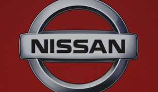 FILE In this Wednesday, Jan. 9, 2019 file photo, a view of a logo of Nissan Motor Co., at its global headquarters in Yokohama, Japan. Nissan has cancelled plans to make its X-Trail SUV in the UK _ a sharp blow to Brexit supporters, who had fought to have the model built in northern England. The move, first reported on Saturday, Feb. 2, 2019 by Sky News, was confirmed by the company in a letter to workers Sunday.  (AP Photo/Koji Sasahara, File)