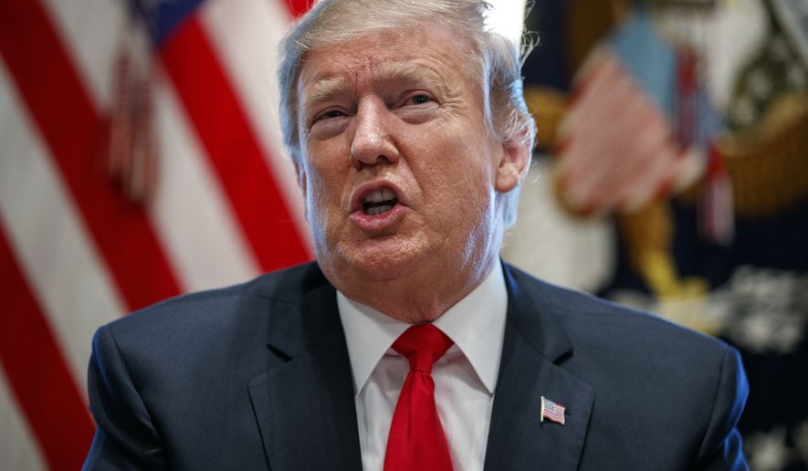 In this Feb. 1, 2019, photo, President Donald Trump speaks in the Cabinet Room of the White House in Washington. The White House says Trump will call for optimism and unity in his State of the Union address, using the moment to attempt a reset after two years of bitter partisanship and deeply personal attacks. But skepticism will emanate from both sides of the aisle when Trump enters the House chamber Tuesday for the primetime address to lawmakers and the nation. (AP Photo/ Evan Vucci)