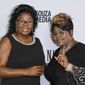 Lynnette Hardaway, left, and Rochelle Richardson, a.k.a. Diamond and Silk, arrive at the LA Premiere of &quot;Death of a Nation&quot; at the Regal Cinemas at L.A. Live on Monday, July 31, 2018, in Los Angeles. (Photo by Willy Sanjuan/Invision/AP) 