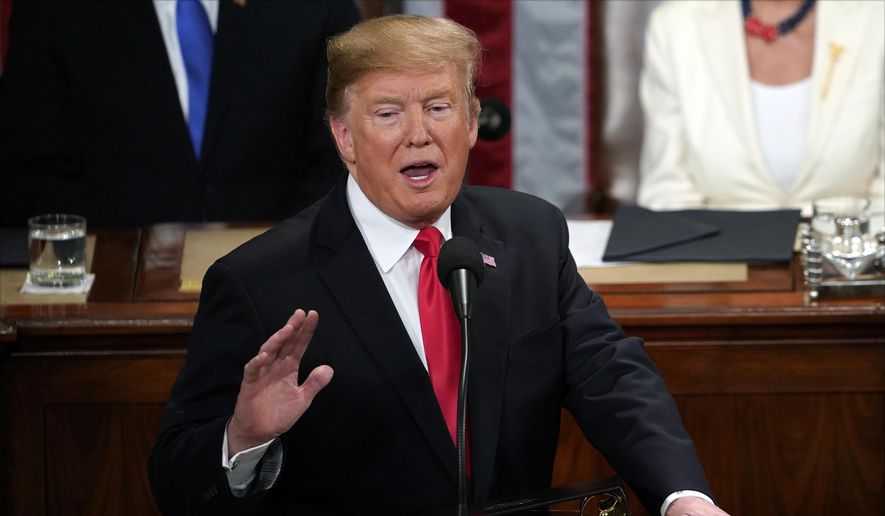 President Trump&#x27;s approval ratings jumped several points after his State of the Union address, but he is facing a fight over border wall money, a looming report from special counsel Robert Mueller and lousy poll numbers among female voters. (Associated Press/File)