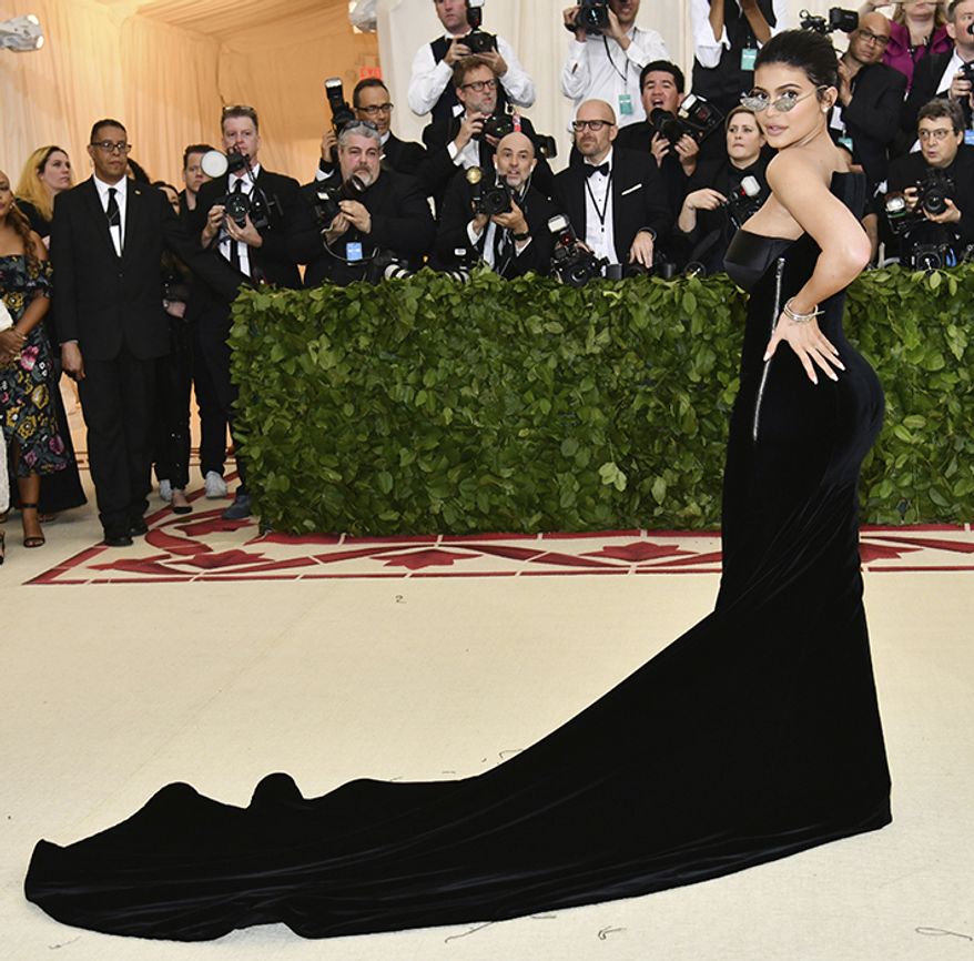 5. Kylie Jenner. Reality TV star, Model, $900 million
Kylie Jenner attends The Metropolitan Museum of Art's Costume Institute benefit gala celebrating the opening of the Heavenly Bodies: Fashion and the Catholic Imagination exhibition on Monday, May 7, 2018, in New York. (Photo by Charles Sykes/Invision/AP)