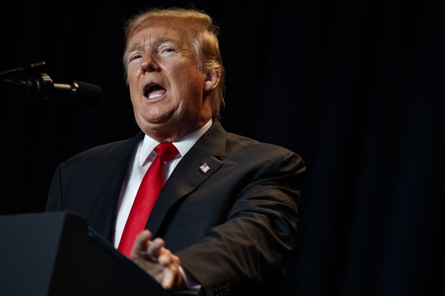 President Donald Trump speaks during the National Prayer Breakfast, Thursday, Feb. 7, 2019, in Washington. (AP Photo/ Evan Vucci)