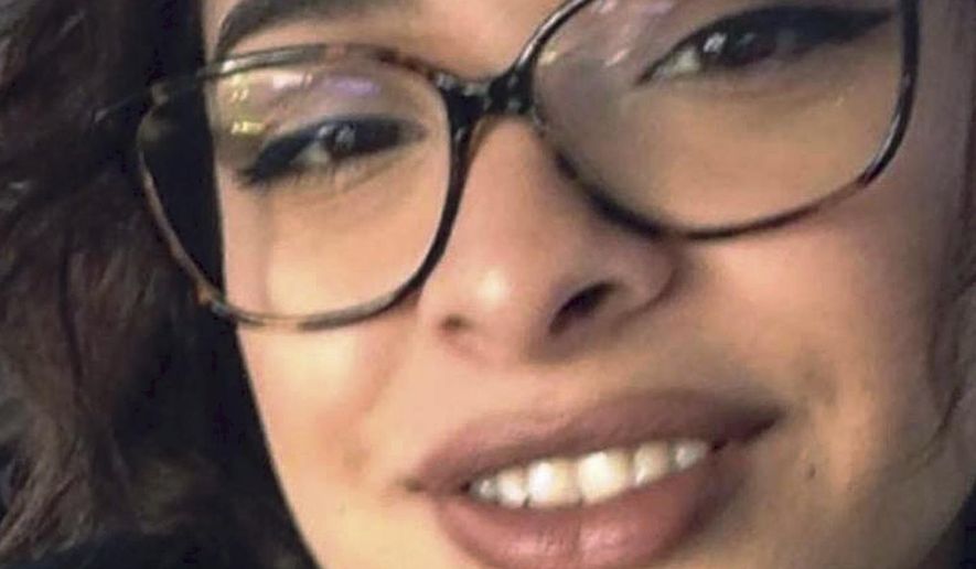 This undated photo provided by her family via the Greenwich Police Department shows Valerie Reyes, whose body was found inside a suitcase by highway workers on Tuesday, Feb. 6, 2019, in Greenwich, Conn. Authorities said Thursday, Feb. 7, that the body was identified as Valerie Reyes, of New Rochelle, N.Y., who was last seen on Jan. 29 and was reported missing the next day after she did not show up for work. (Family photo/Greenwich Police Department via AP)
