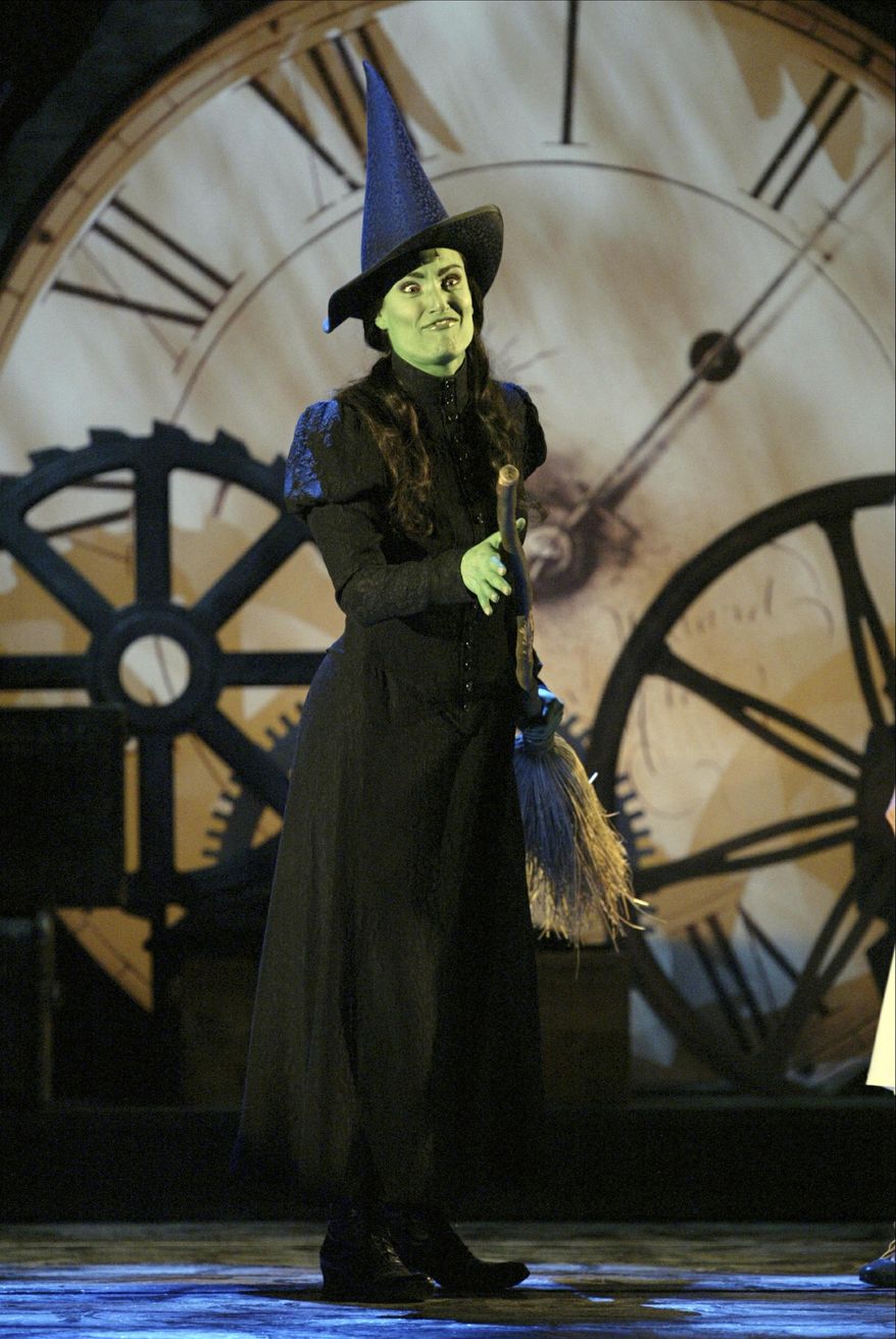 FILE - In this June 6, 2004, file photo, actress Idina Menzel from the musical "Wicked" performs during the 58th Annual Tony Awards at New York's Radio City Music Hall. Universal Pictures said Friday, Feb. 8, 2019, that the long-awaited movie version of the hit musical “Wicked" will land in theaters on Dec. 22, 2021. It had originally been on the schedule for this December. The musical is a reimagining of “The Wizard of Oz” told from the perspective of the witches. (AP Photo/Kathy Willens, File)