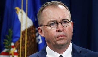 White House Chief of Staff Mick Mulvaney said proposed funding is all over the map and that Democrats&#39; are pushing to cap the number of detainee beds for people who cross into the U.S. illegally, causing talks to stall. (Associated Press)