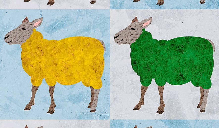 Diversity Sheep Illustration by Greg Groesch/The Washington Times