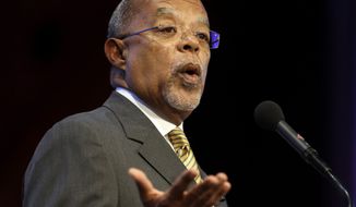 In this Oct. 2, 2013, photo, Harvard University professor Henry Louis Gates, Jr., addresses the audience during an award ceremony for the W.E.B. Du Bois Medal at Harvard University, in Cambridge, Mass. Gates said he hopes this season of his popular PBS series &amp;quot;Finding Your Roots&amp;quot; helps a divided U.S. see how all Americans have unique family links and how those family histories tell the story of the country. (AP Photo/Steven Senne) **FILE**