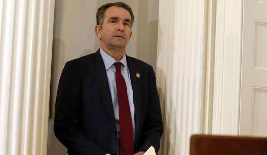Virginia Gov. Ralph Northam, a pediatric neurologist, stunned onlookers when he appeared to endorse in a Jan. 30 interview the withholding of medical care for an infant born alive after an attempted abortion. (Associated Press)