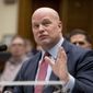 In this Feb. 8, 2019, photo, acting Attorney General Matthew Whitaker speaks during a House Judiciary Committee hearing on Capitol Hill in Washington. (AP Photo/Andrew Harnik) ** FILE **